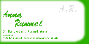 anna rummel business card